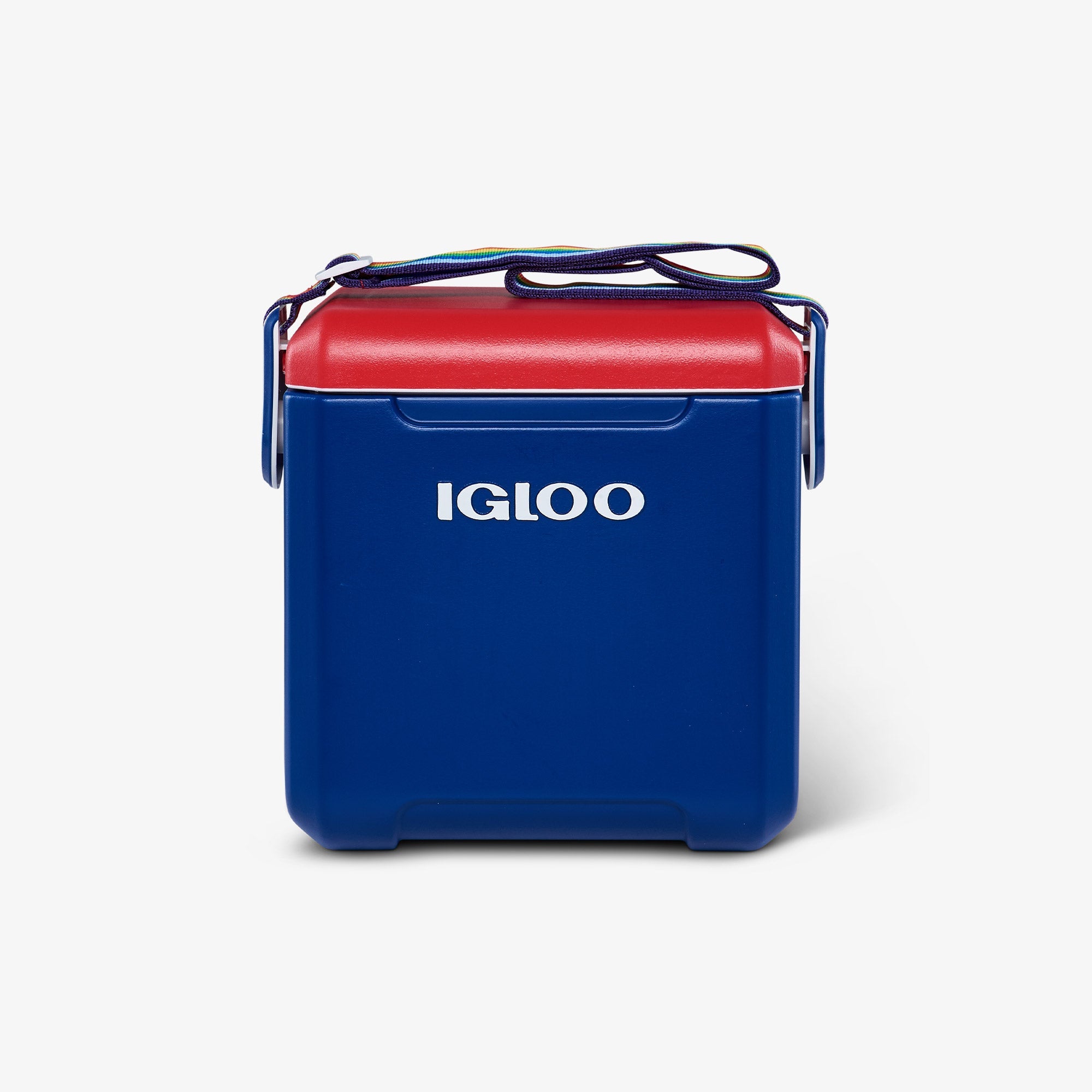 Front View | Tag Along Too Cooler::Deep Blue::Woven adjustable strap