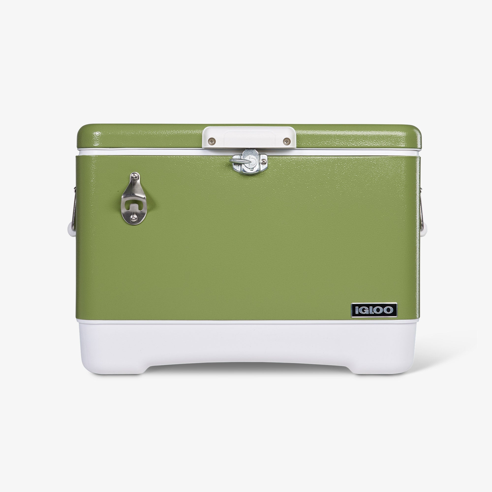 Front View | Legacy Stainless Steel 54 Qt Cooler::Avocado::Durable steel exterior