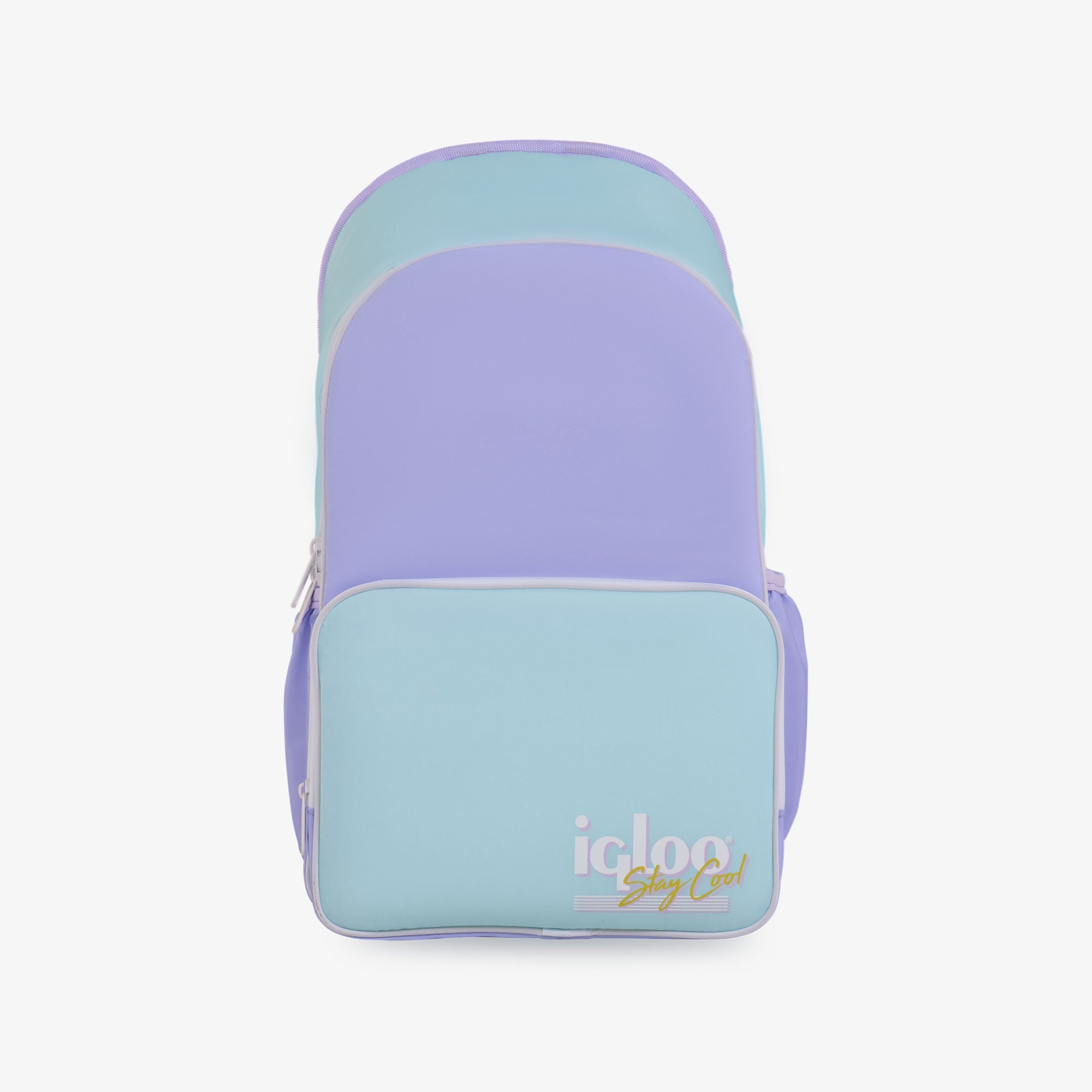 Front View | Retro Backpack Cooler::Lilac::