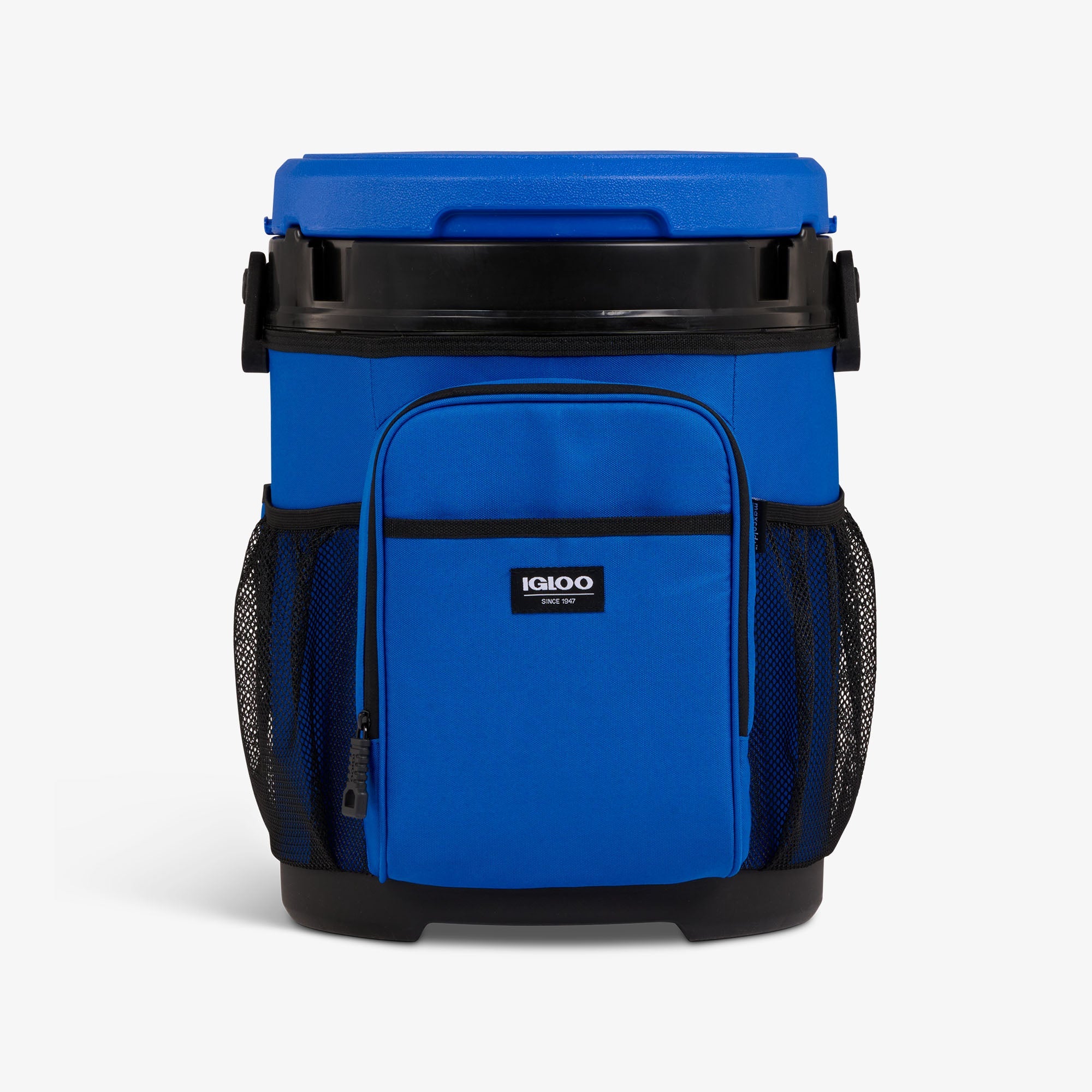 Front View | 20 Qt Cooler Bucket::Sport Blue::Doubles as a seat 