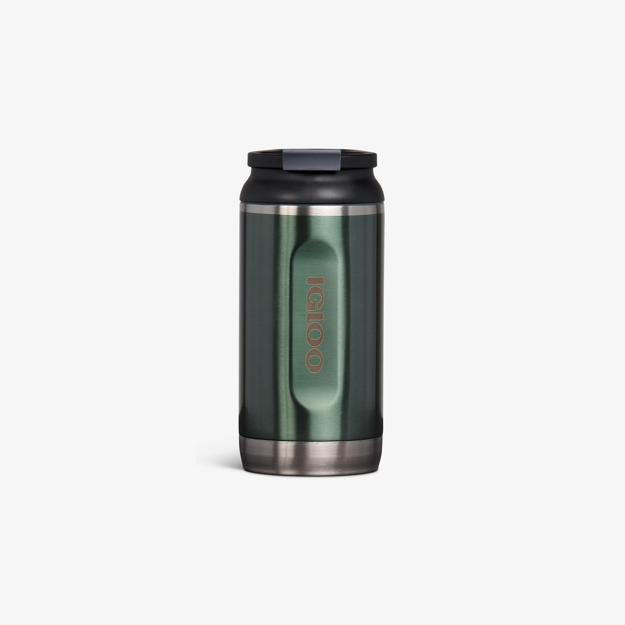 Front View | 12 Oz Flip ‘n’ Sip Tumbler::Gloss Spruce::Fits in standard cup holders