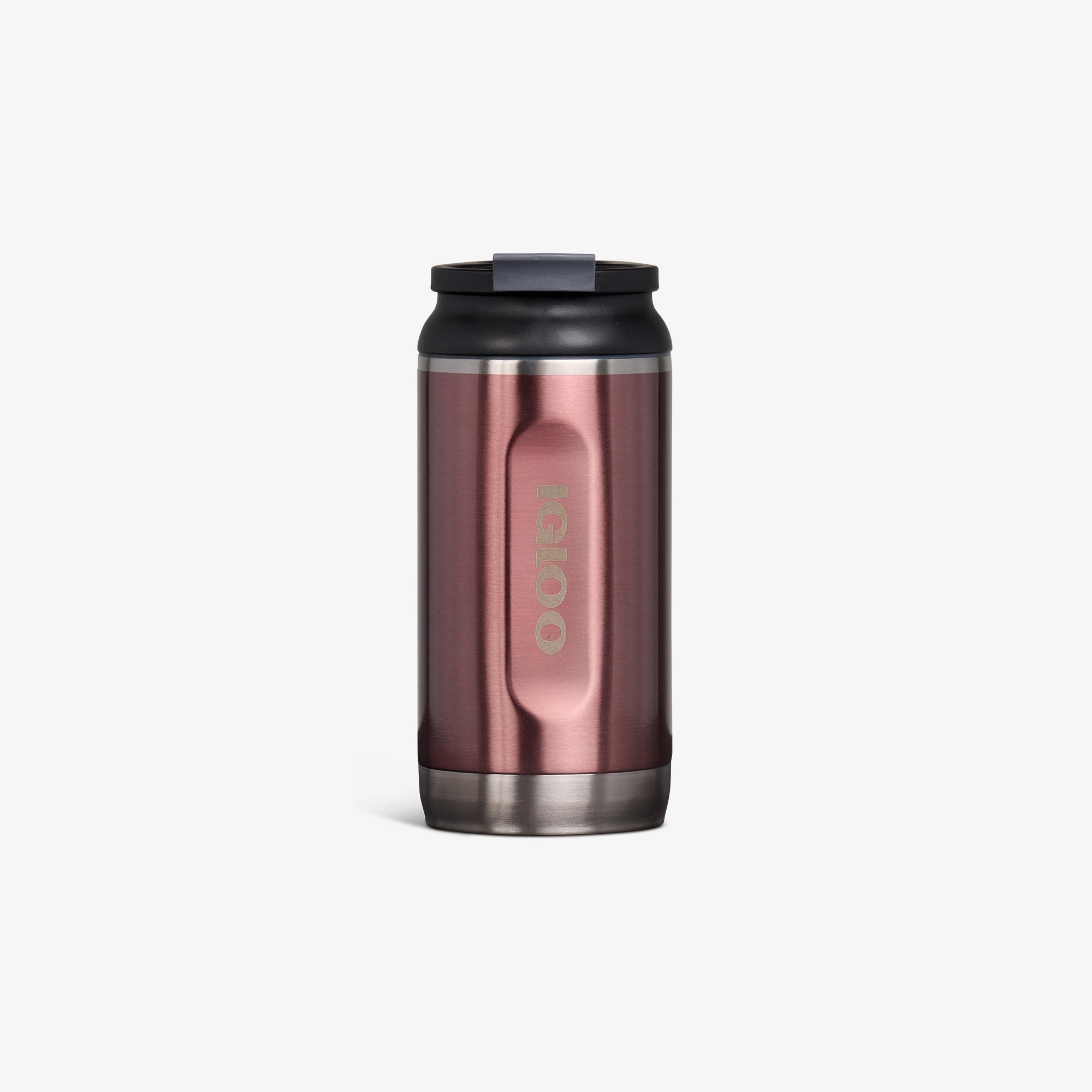 Front View | 12 Oz Flip ‘n’ Sip Tumbler::Gloss Flamingo::Fits in standard cup holders