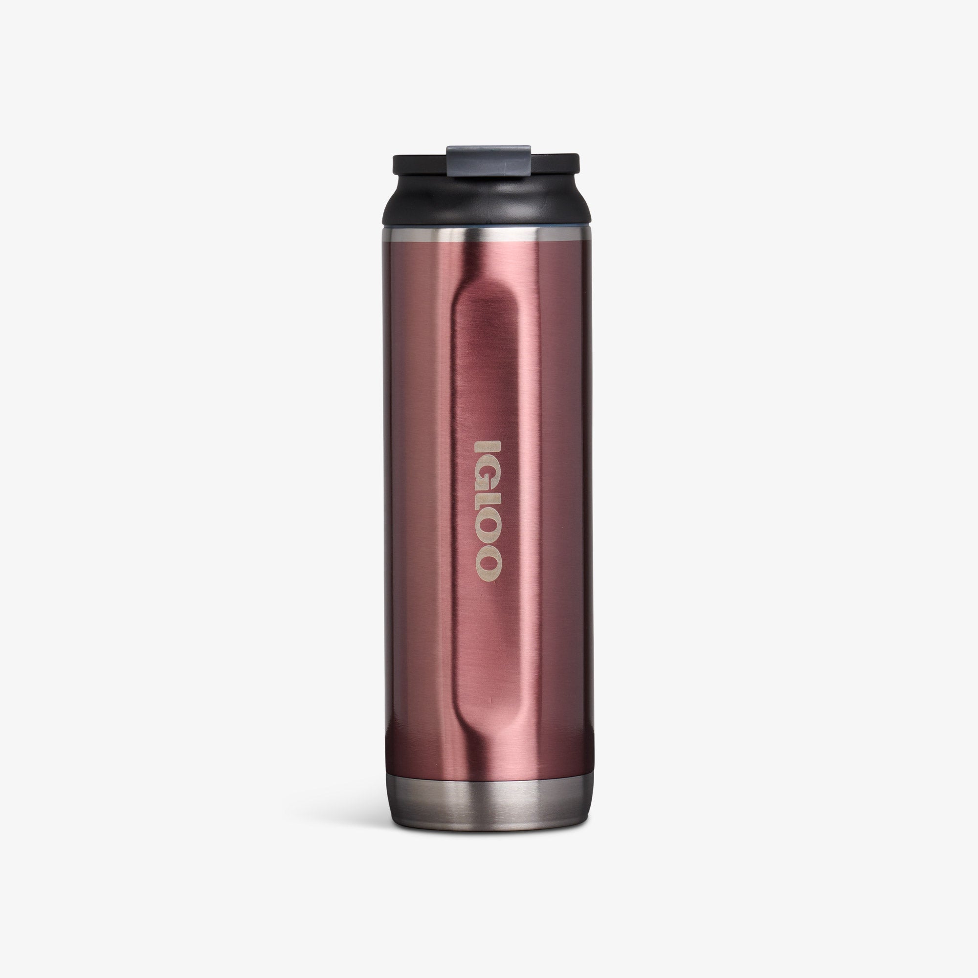 Front View | 20 Oz Flip ‘n’ Sip Tumbler::Gloss Flamingo::Fits in standard cup holders