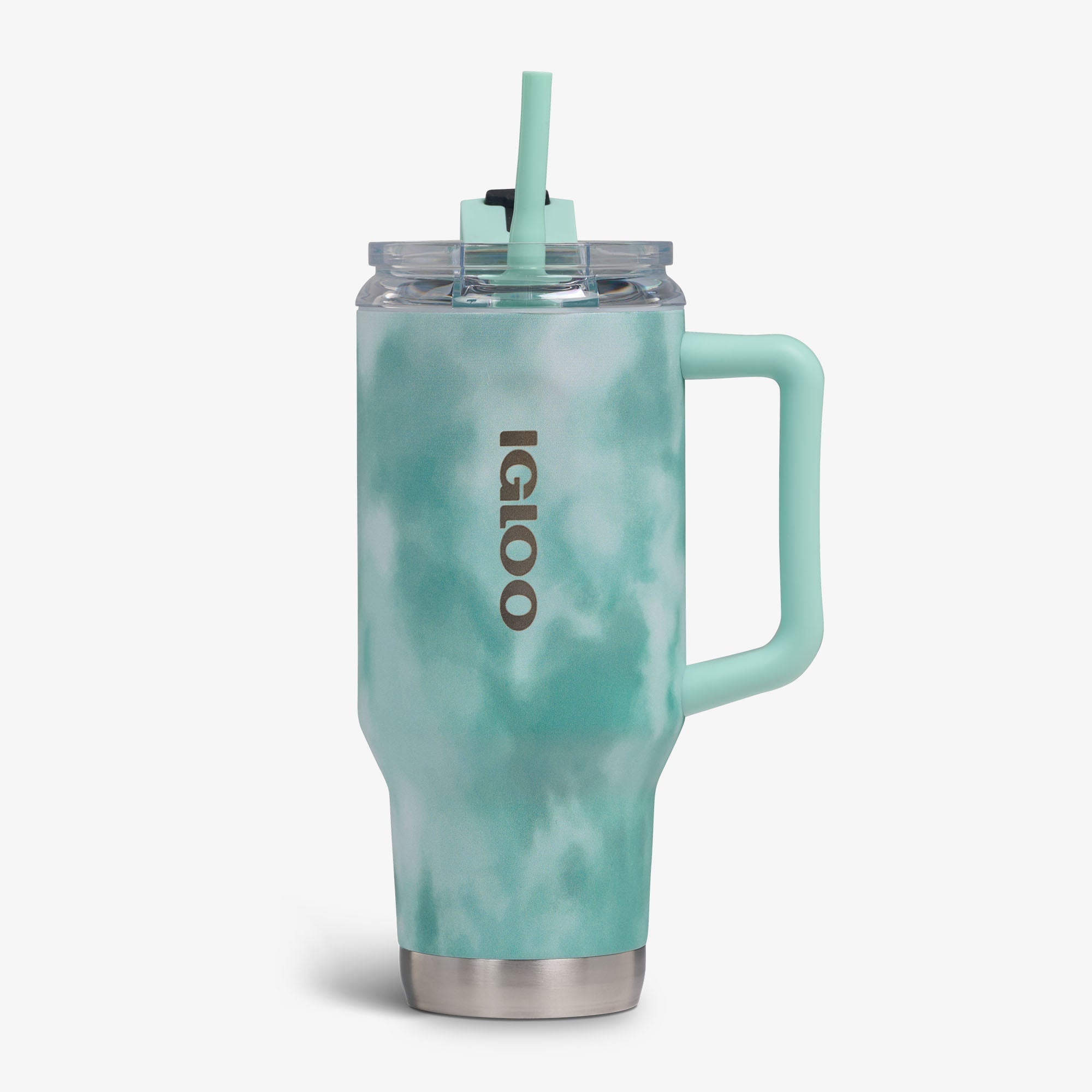 Front View | 32 Oz Flip ‘n’ Sip Travel Mug::Cloud Seafoam::Up to 48hrs cold / 8hrs hot*