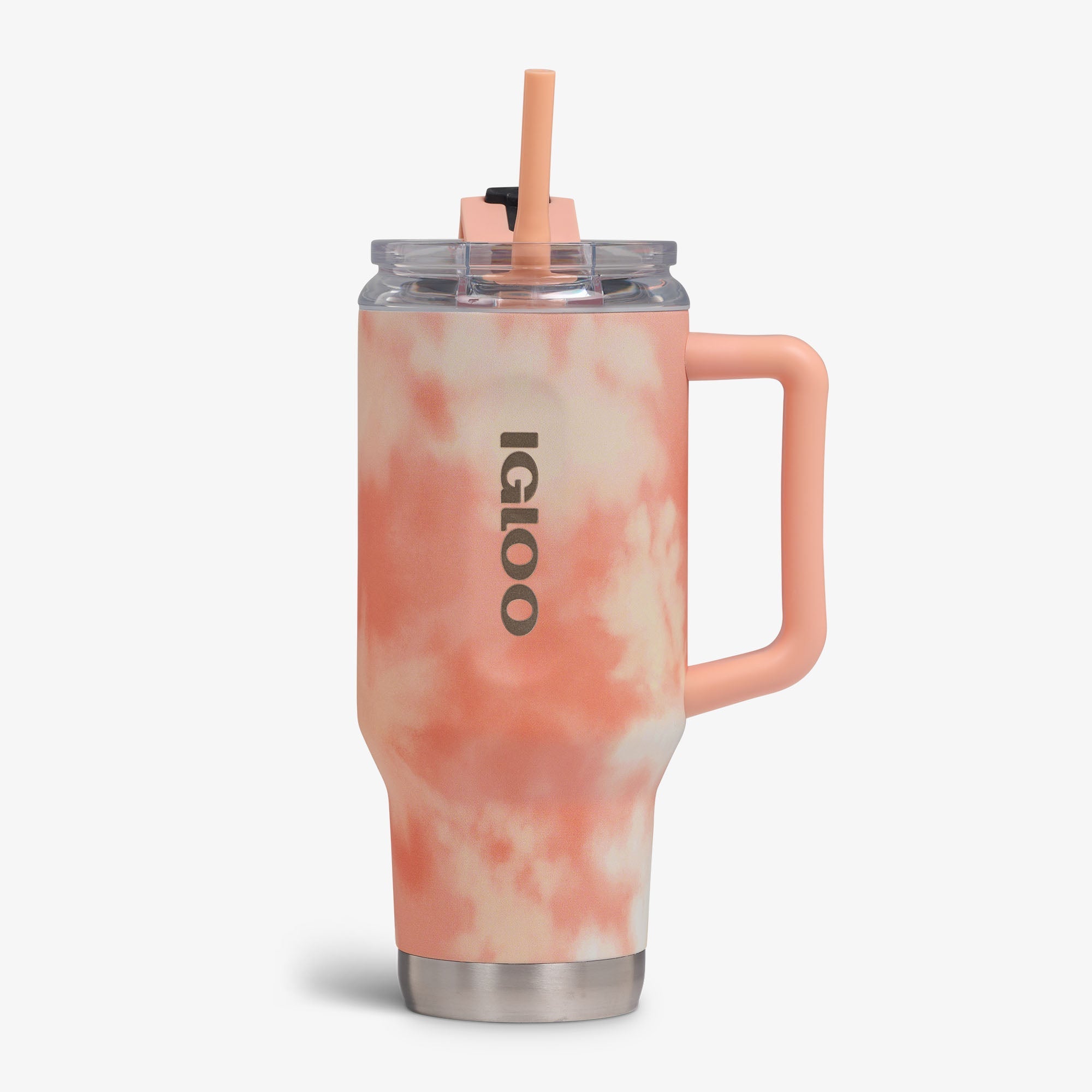Front View | 32 Oz Flip ‘n’ Sip Travel Mug::Cloud Apricot::Up to 48hrs cold / 8hrs hot*