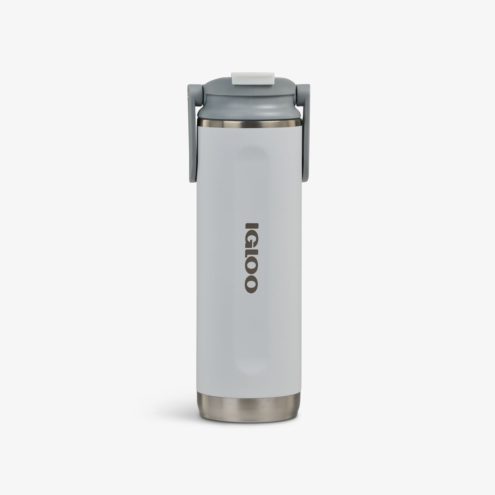 Front View | 20 Oz Flip ‘n’ Sip Tumbler::White::Fits in standard cup holders
