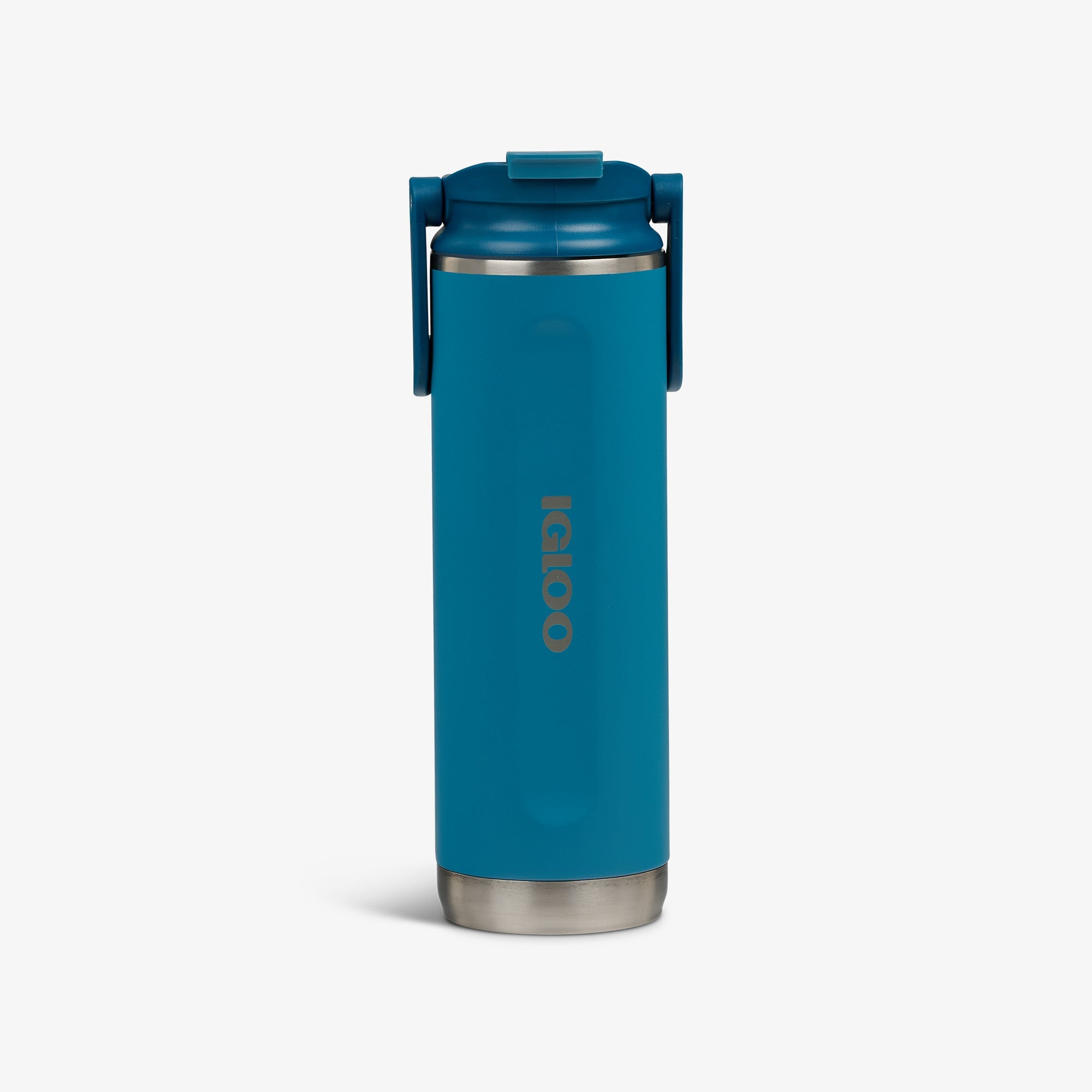 Front View | 20 Oz Flip ‘n’ Sip Tumbler::Modern Blue::Fits in standard cup holders
