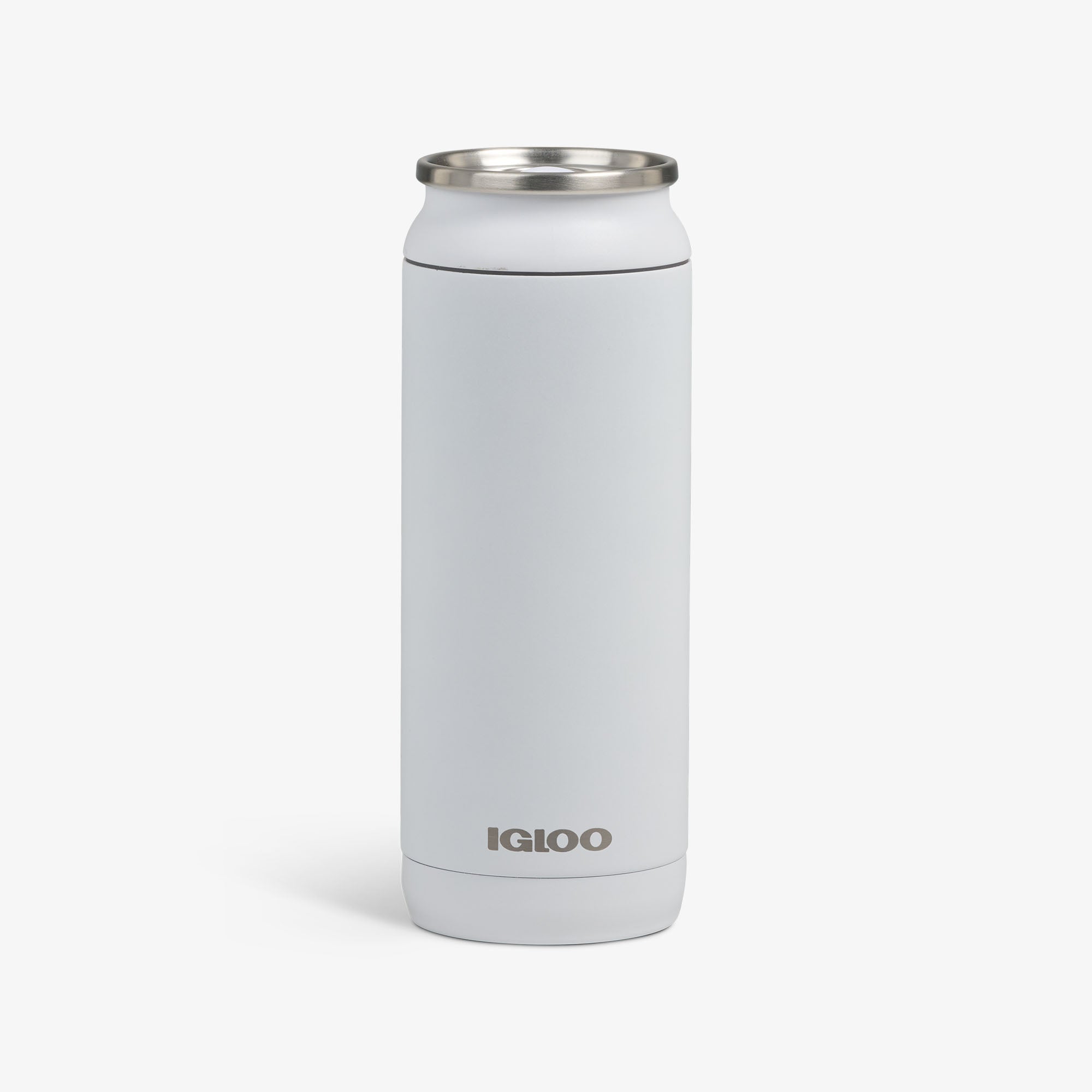 Front View | 16 Oz Can::White::Durable stainless steel  